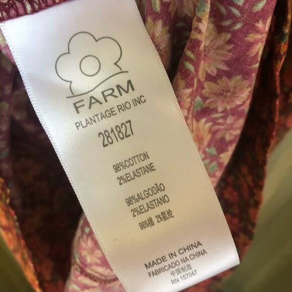 Farm Rio leopard garden puff sleeve mini dress fall - Picture 8 of 8